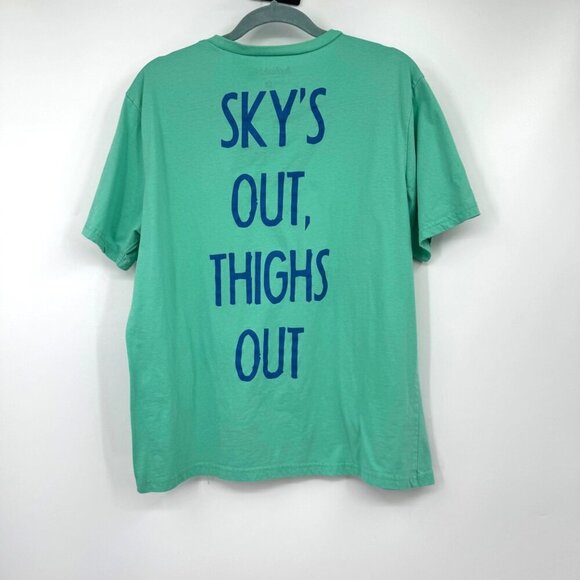 Chubbies Skys Out Thighs Out Blue Green Short Sleeve Shirt men’s size large mint - Picture 4 of 5